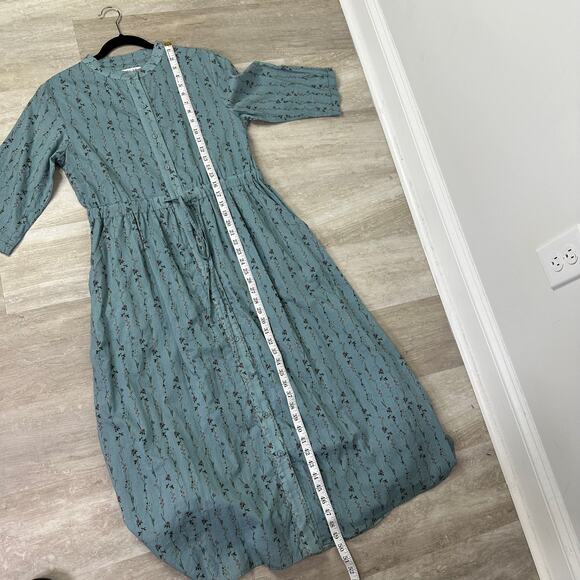 Beau & Ro Floral midi dress size medium button front cottegecore - Picture 7 of 7